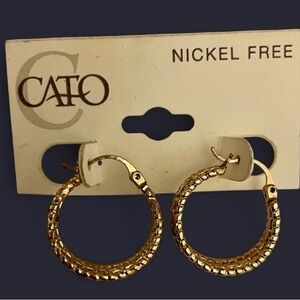 Cato Women’s Gold-tone  Color Hoop Loop Nickel Free Earrings ✾NEW✾